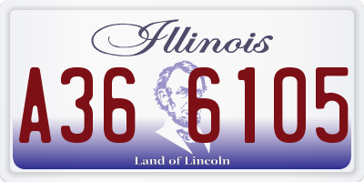 IL license plate A366105