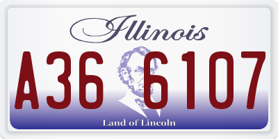 IL license plate A366107
