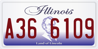 IL license plate A366109