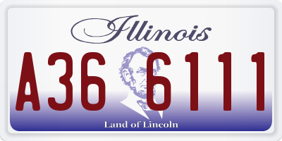 IL license plate A366111
