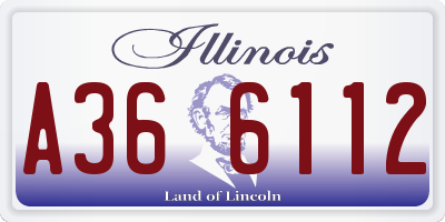 IL license plate A366112