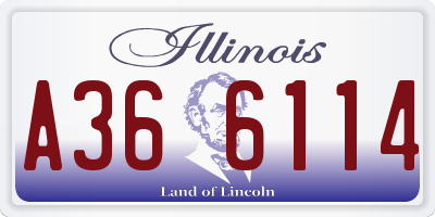 IL license plate A366114