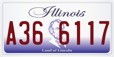 IL license plate A366117