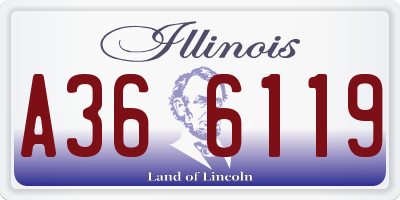 IL license plate A366119