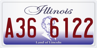 IL license plate A366122