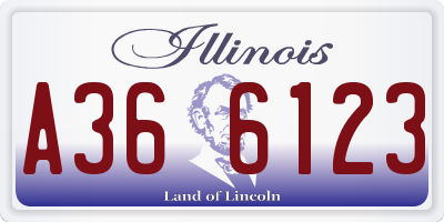 IL license plate A366123