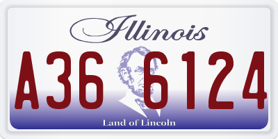 IL license plate A366124