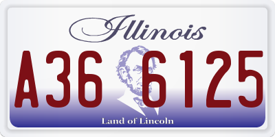 IL license plate A366125