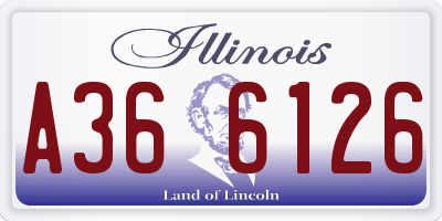 IL license plate A366126