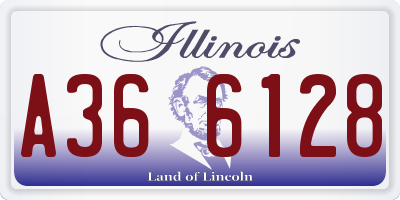 IL license plate A366128