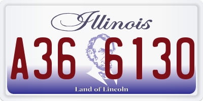IL license plate A366130