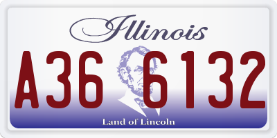 IL license plate A366132