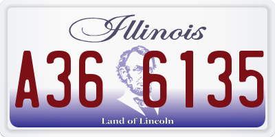 IL license plate A366135