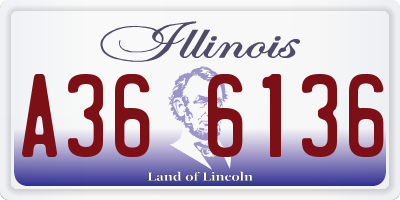 IL license plate A366136