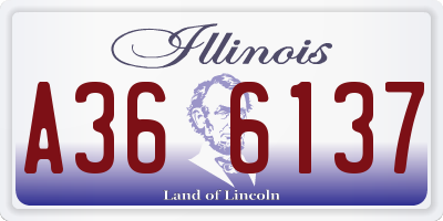 IL license plate A366137