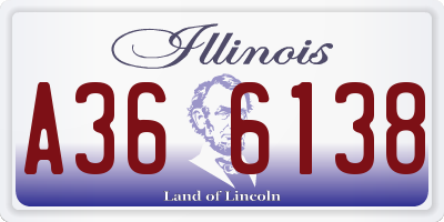 IL license plate A366138