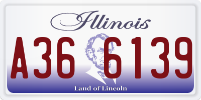 IL license plate A366139