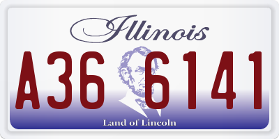 IL license plate A366141