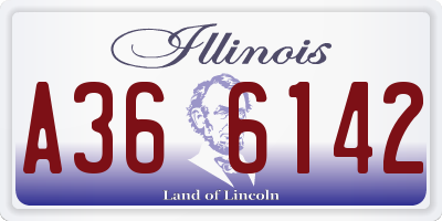 IL license plate A366142