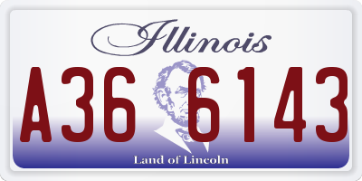 IL license plate A366143