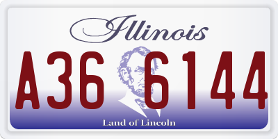 IL license plate A366144