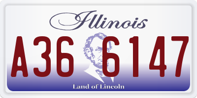 IL license plate A366147