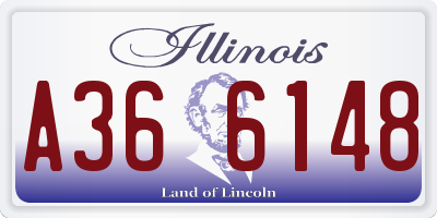 IL license plate A366148