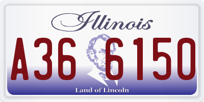 IL license plate A366150