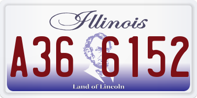 IL license plate A366152