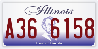IL license plate A366158