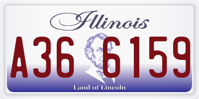 IL license plate A366159