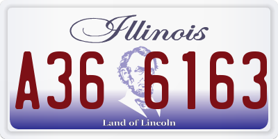 IL license plate A366163