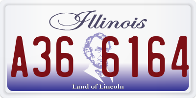 IL license plate A366164