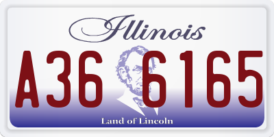 IL license plate A366165