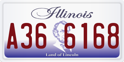 IL license plate A366168