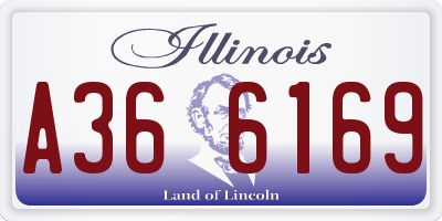 IL license plate A366169