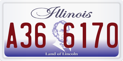 IL license plate A366170