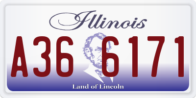IL license plate A366171