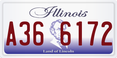 IL license plate A366172