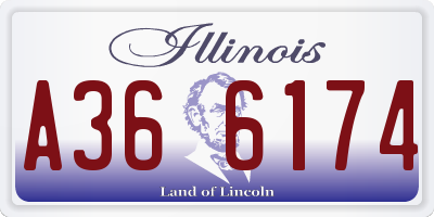 IL license plate A366174