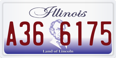 IL license plate A366175