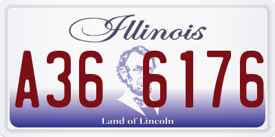 IL license plate A366176