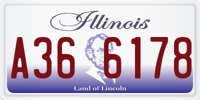 IL license plate A366178