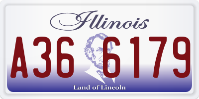 IL license plate A366179