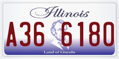 IL license plate A366180