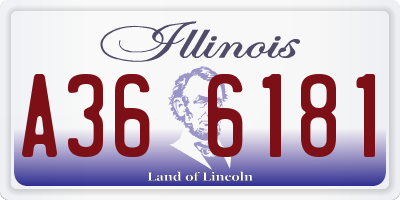 IL license plate A366181