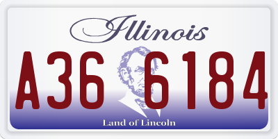IL license plate A366184