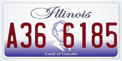 IL license plate A366185