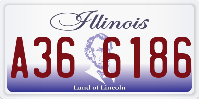 IL license plate A366186