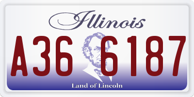 IL license plate A366187